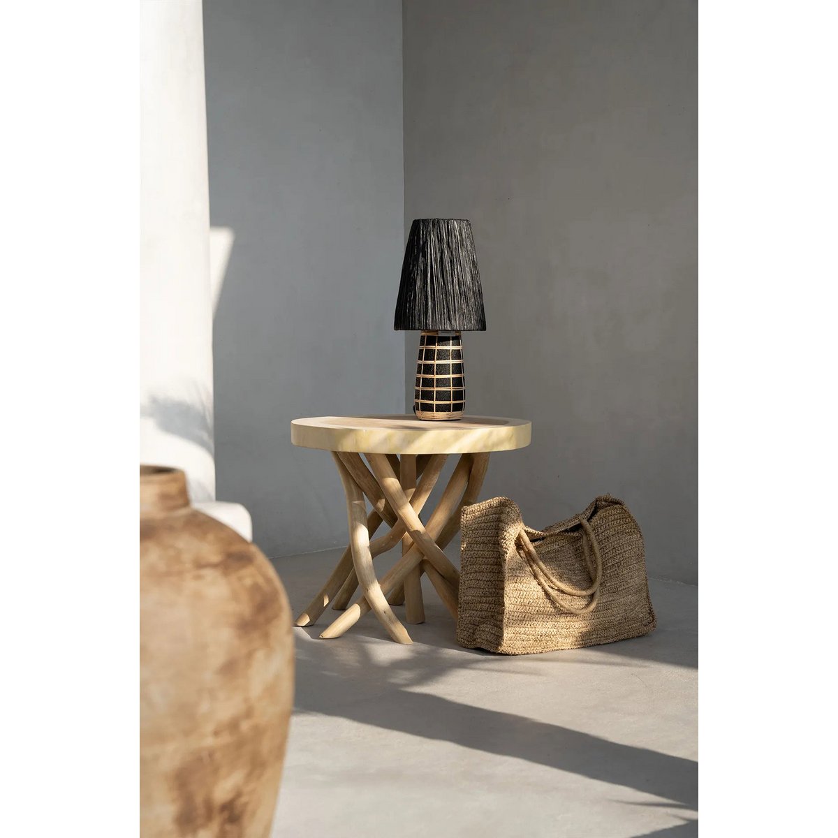 Galda Lampa Naxos Black Natural