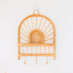 Sienas Plaukts Rattan Ar Āķīšiem