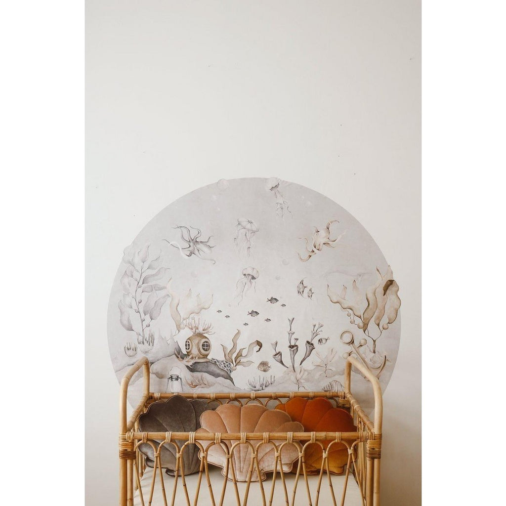 Spilvens Shell Velvet Beige Pearl