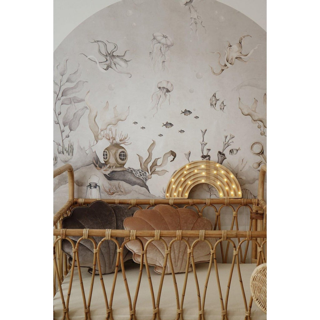 Spilvens Shell Velvet Beige Pearl