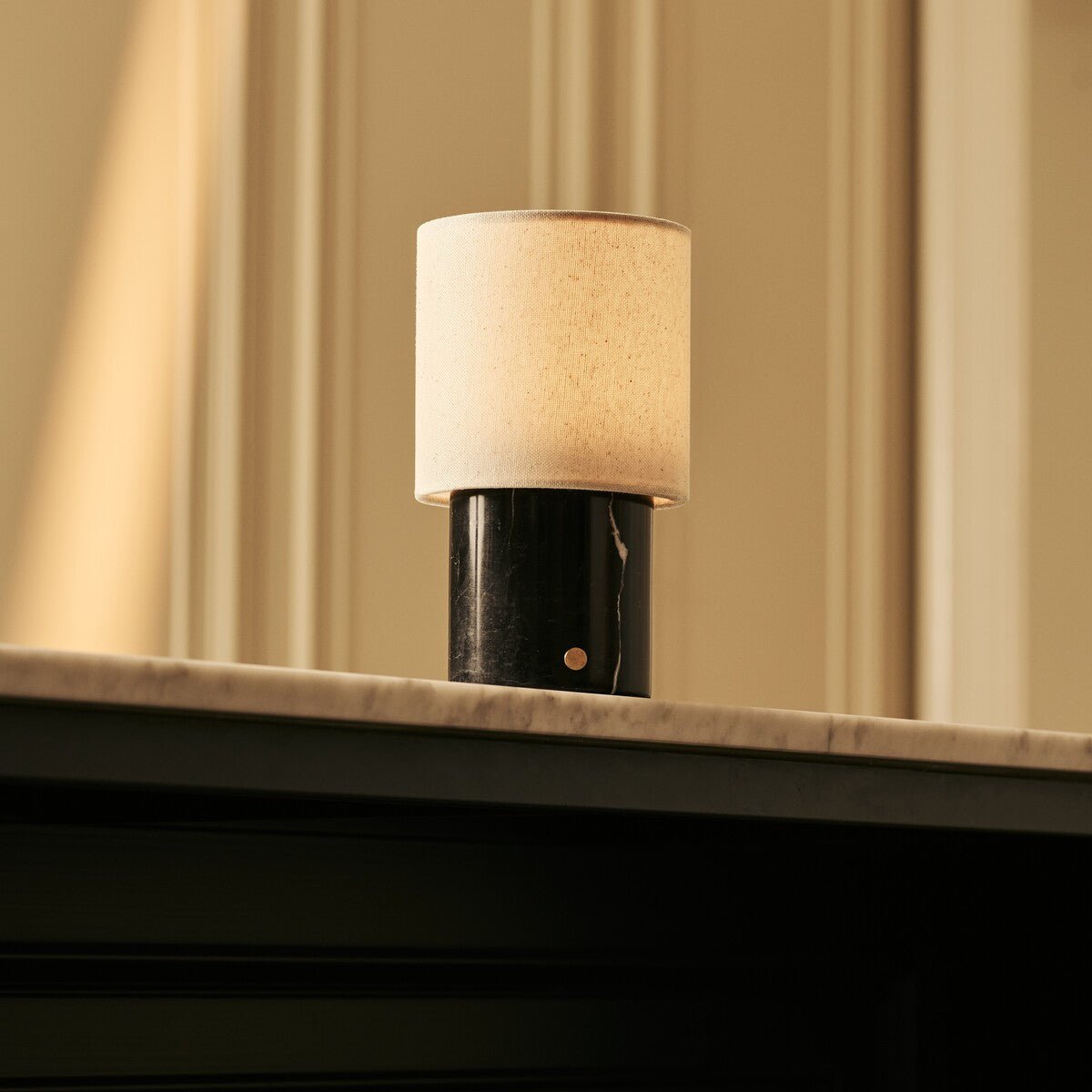 Galda Lampa Dou Black Nero Marquina Marble