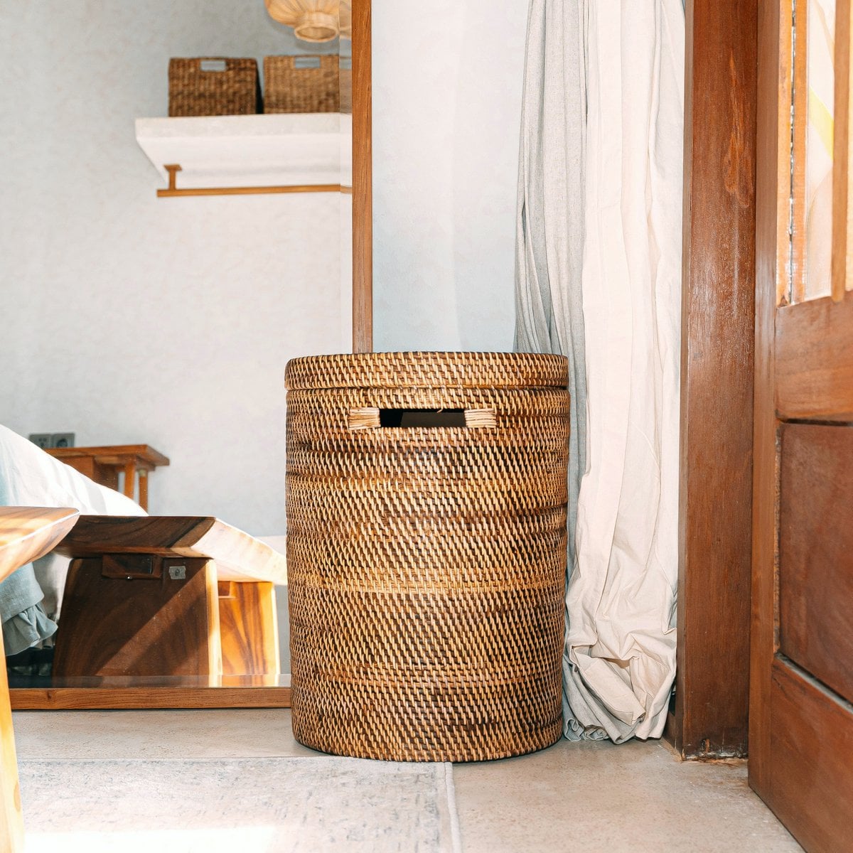 Veļas Grozs Sari Boho Natural Rattan