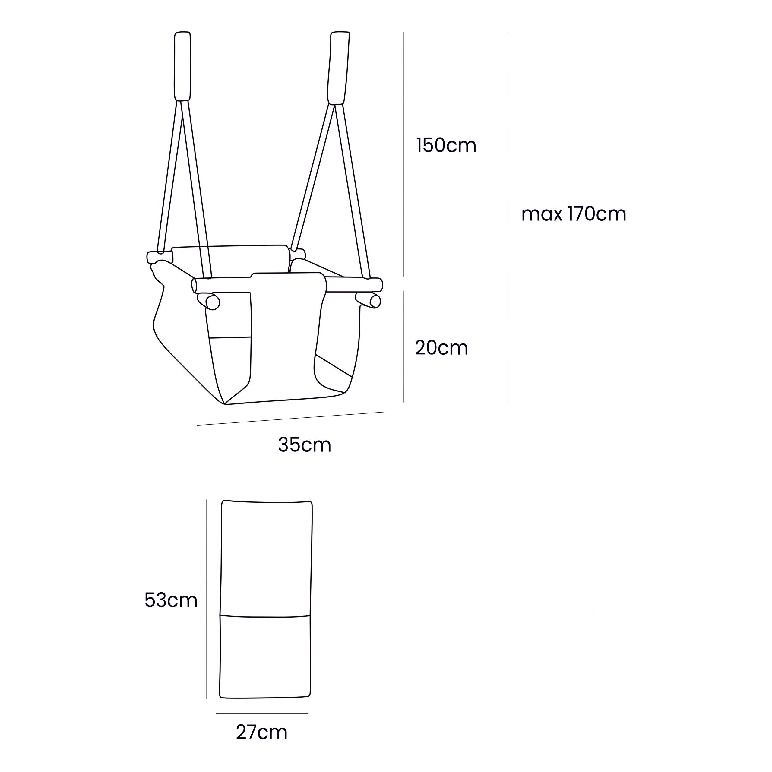 Indoor Baby Swing, Square - Ecru